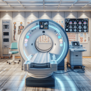 CT scanner. showing all the built in technologies