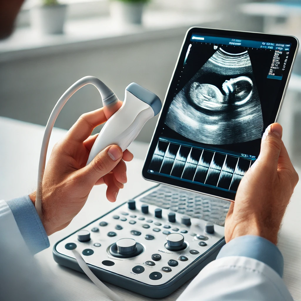 Philips-Lumify-ultrasound-device-holding-the-handheld-transducer-connected-to-a-tablet.