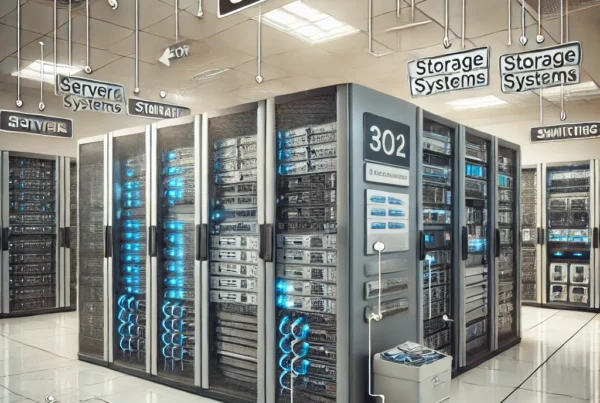 A-modern-data-center-with-servers-storage-systems-and-networking-equipment