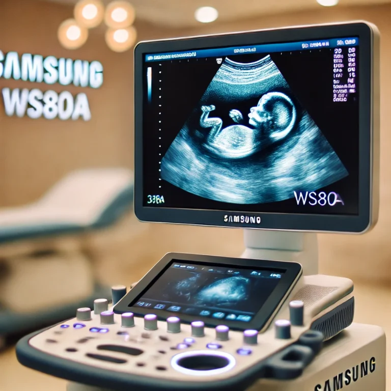 3D imaging display on Samsung WS80A ultrasound machine monitor