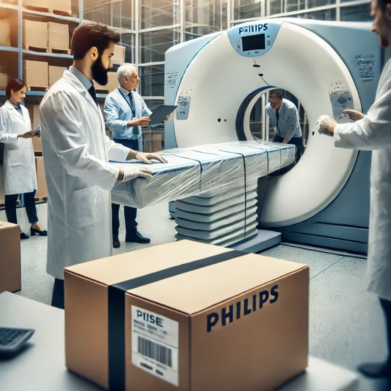 packaging-a-used-Philips-CT-scanner-for-transport