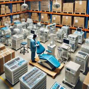 Warehouse full of medical equipment