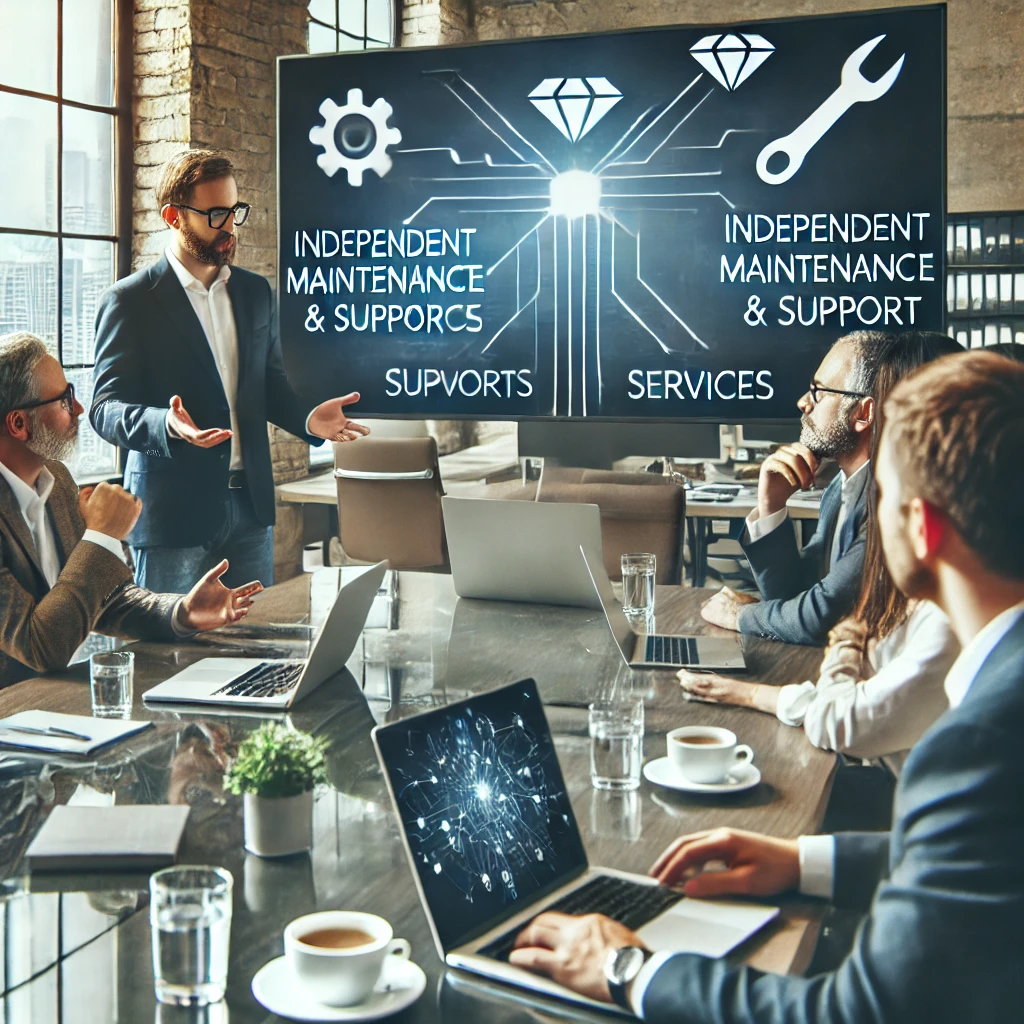 A-professional-business-meeting-where-an-IT-manager-is-discussing-independent-maintenance-and-support-services