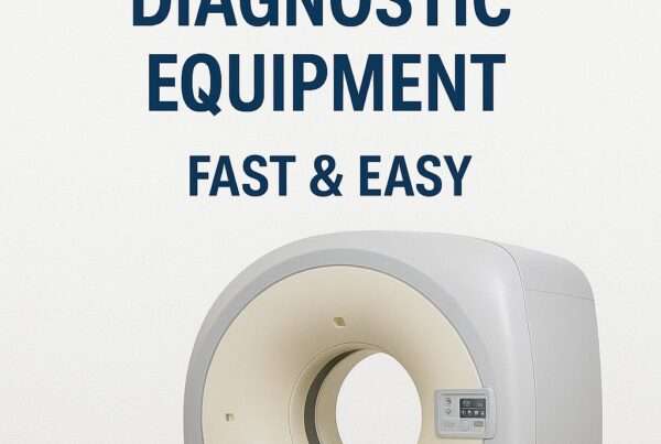 A piece of medical equipment with text in the background