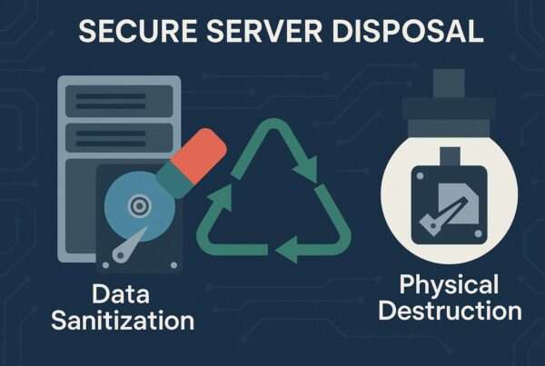 "Secure Server Disposal" with recycle symbol