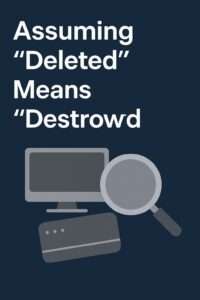 a computer and a magnifying glass 