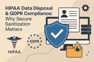 Computer with blue check 