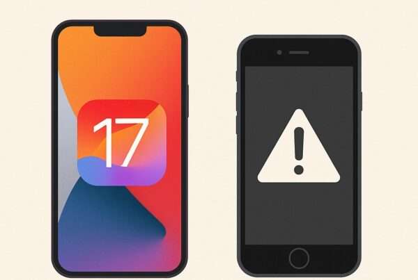 two iphones, one with color and the other in black and white