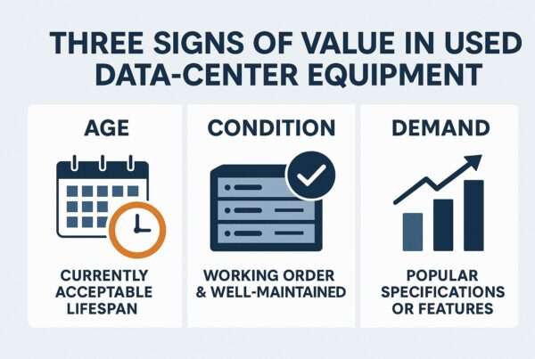 Three signs of value in used data center equipment
