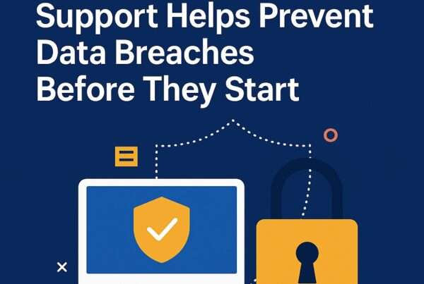 computer and a gold lock