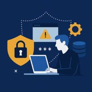 man sitting at computer 