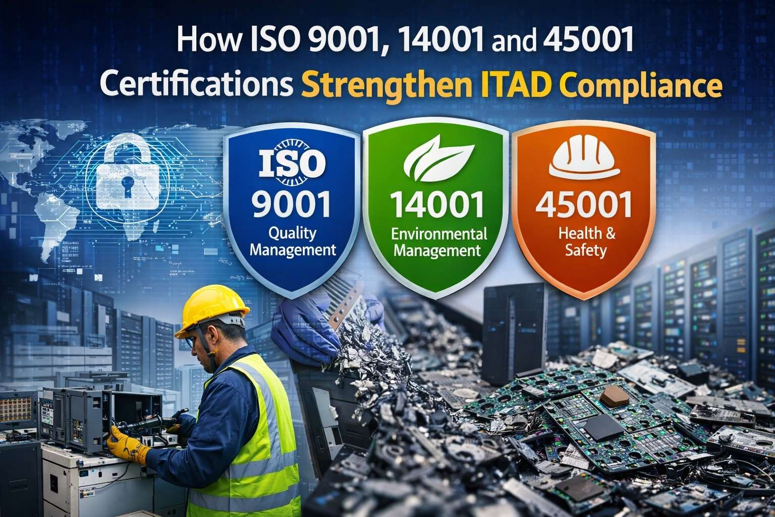 How ISO 9001, 14001, and 45001 Certifications Strengthen ITAD Compliance